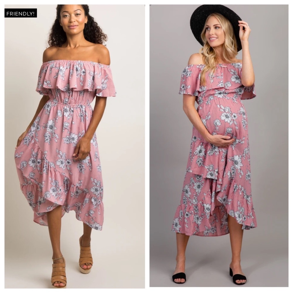 PINK BLUSH Off Shoulder Dress